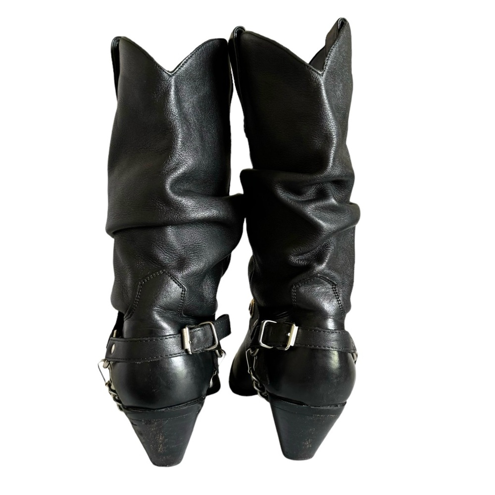 Dingo Olivia Harness Boots Black Leather Western Cowboy - Picture 11 of 17